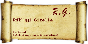 Rényi Gizella névjegykártya
